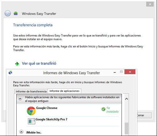 Informe final de Windows Easy Transfer Informe final de Windows Easy Transfer
