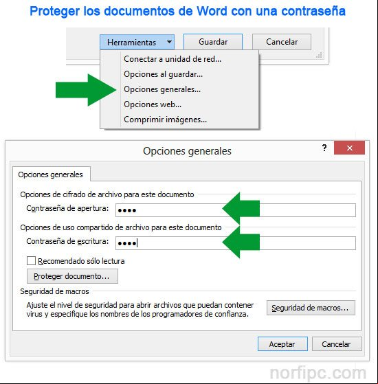Proteger los documentos de Word con una contraseña Proteger los documentos de Word con una contraseña