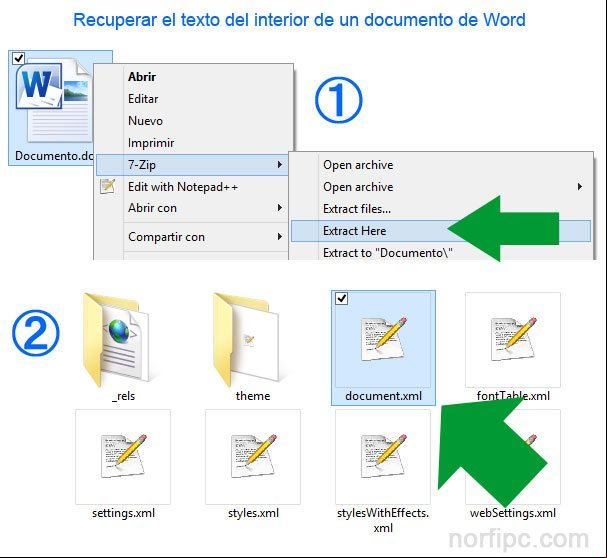 Como recuperar el texto del interior de un archivo de Word dañado. Como recuperar el texto del interior de un archivo de Word dañado.