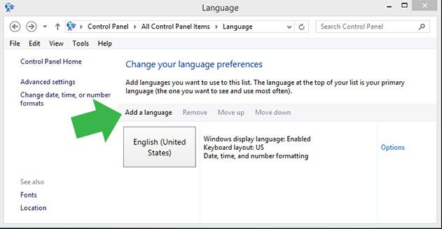Agregar un idioma a Windows Agregar un idioma a Windows