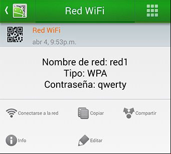 Comando de un código QR para conectarse a una red Wi-Fi Comando de un código QR para conectarse a una red Wi-Fi