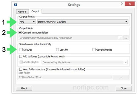 Configurar Audio Converter Configurar Audio Converter