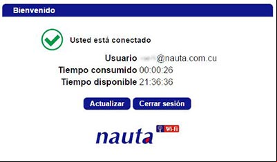 Pantalla de Bienvenida de Nauta Pantalla de Bienvenida de Nauta