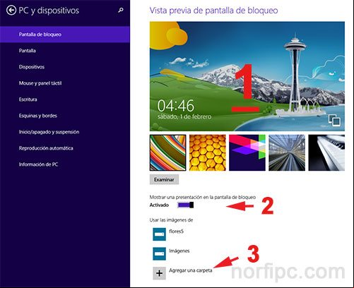 Ver una presentación de fotos en la pantalla de bloqueo de Windows 8.1 Ver una presentación de fotos en la pantalla de bloqueo de Windows 8.1