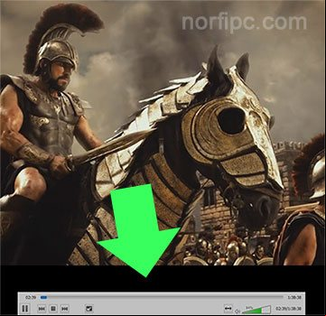 Controles a pantalla completa de VLC Controles a pantalla completa de VLC