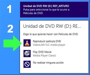 Reproducir un disco de DVD de forma automática en Windows 8 con VLC Reproducir un disco de DVD de forma automática en Windows 8 con VLC