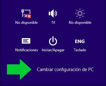 Abrir Configuración de PC en Windows 8 Abrir Configuración de PC en Windows 8