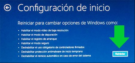 de reiniciar para cambiar opciones de inicio en Windows 8 de reiniciar para cambiar opciones de inicio en Windows 8