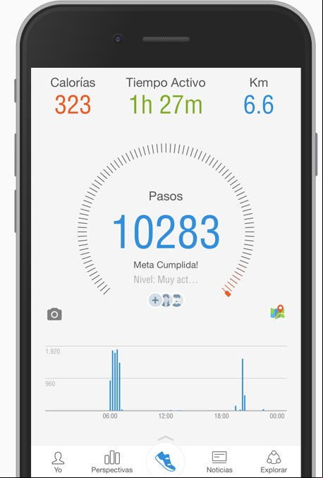 App Pacer en el iPhone para contar los pasos al caminar App Pacer en el iPhone para contar los pasos al caminar