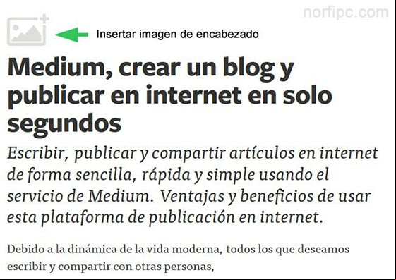 Encabezado de un post o publicación en Medium Encabezado de un post o publicación en Medium