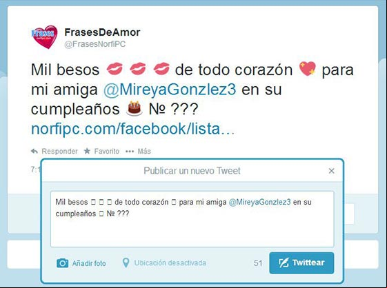 Mensaje en Twitter copiando y pegando emoticonos EMOJI Mensaje en Twitter copiando y pegando emoticonos EMOJI