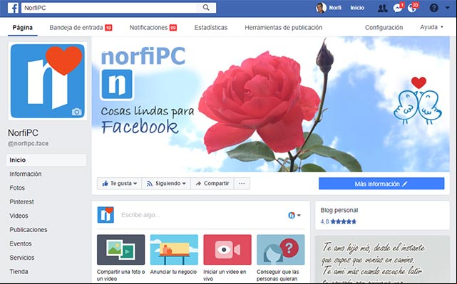 Página de Facebook de NorfiPC Página de Facebook de NorfiPC