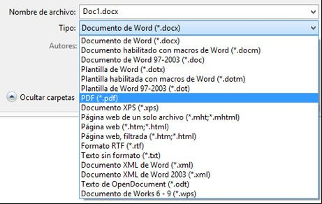 Guardar un documento como PDF en Microsoft Word Guardar un documento como PDF en Microsoft Word