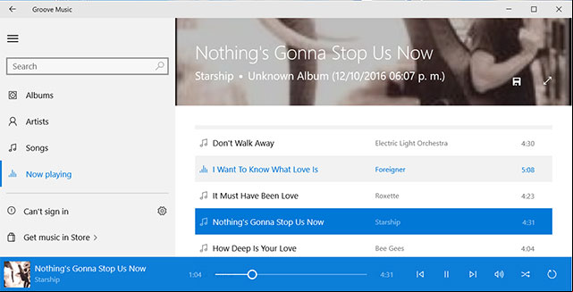 Aplicación Groove Music en Windows 10, para escuchar música almacenada en el equipo o desde internet Aplicación Groove Music en Windows 10