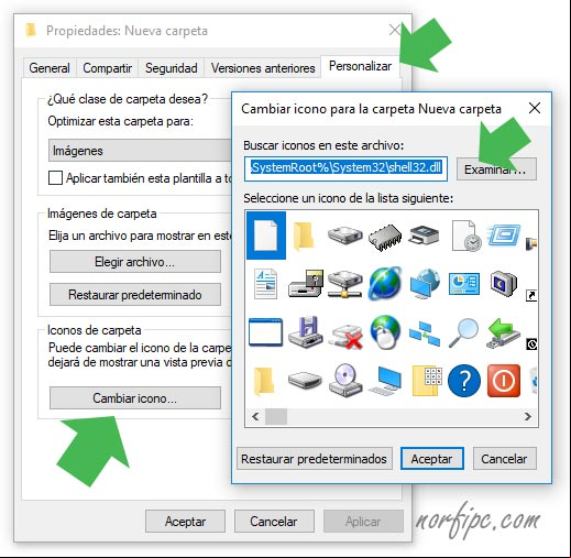Cambiar el icono a una carpeta en Windows Cambiar el icono a una carpeta en Windows