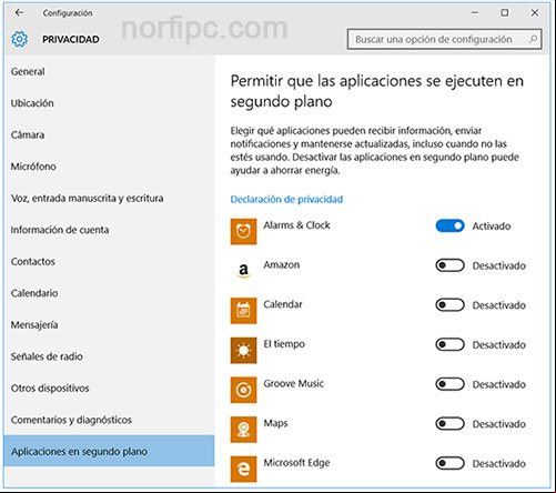 Deshabilitar aplicaciones en segundo plano en Windows 10 Deshabilitar aplicaciones en segundo plano en Windows 10