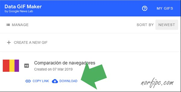 Descargar la animacion GIF creada Descargar la animacion GIF creada