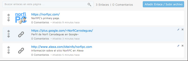 Enlaces en la página de Everipedia del sitio NorfiPC Enlaces en la página de Everipedia del sitio NorfiPC