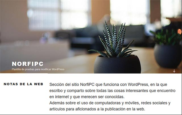 Página de inicio de un sitio creado con el CMS de WordPress.org Página de inicio de un sitio creado con el CMS de WordPress.org