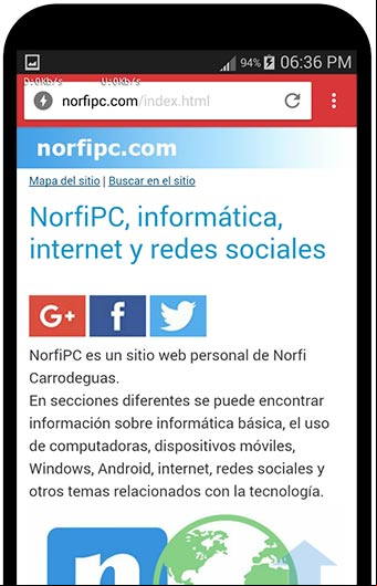 Usando la fuente Roboto en NorfiPC, para mejorar la lectura en móviles Usando la fuente Roboto en NorfiPC, para mejorar la lectura en móviles