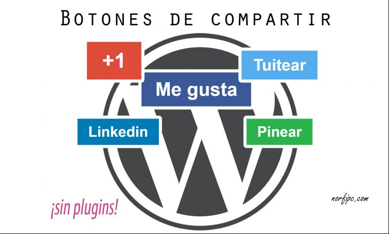 Crear botones de compartir en redes sociales en WordPress sin plugins Crear botones de compartir en redes sociales en WordPress sin plugins