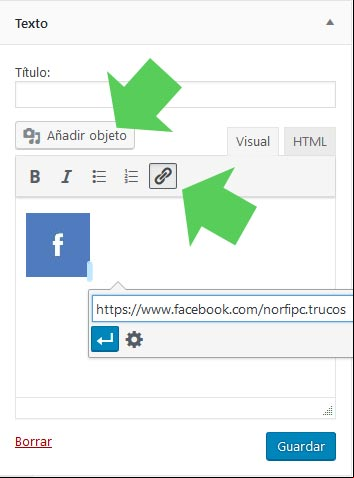 Crear icono para enlace a perfil social o página de Facebook Crear icono para enlace a perfil social o página de Facebook