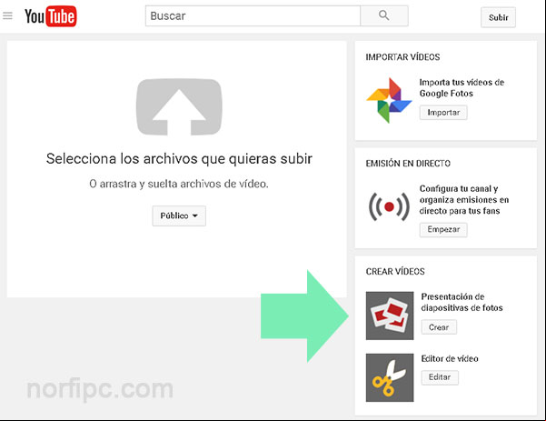 Crear una presentación de fotos en YouTube Crear una presentación de fotos en YouTube